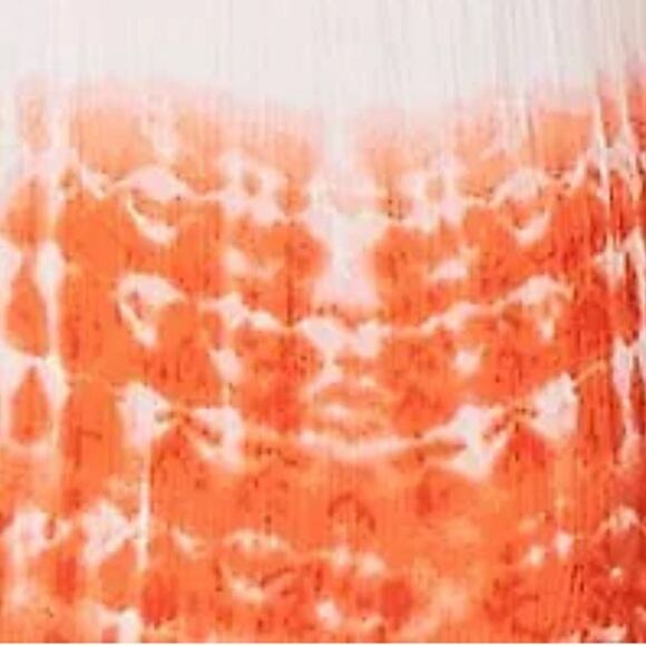 NWT Raga Womens Orange Tie Dye Button Down V-Neck Maxi Shift Dress Size S - Picture 3 of 10